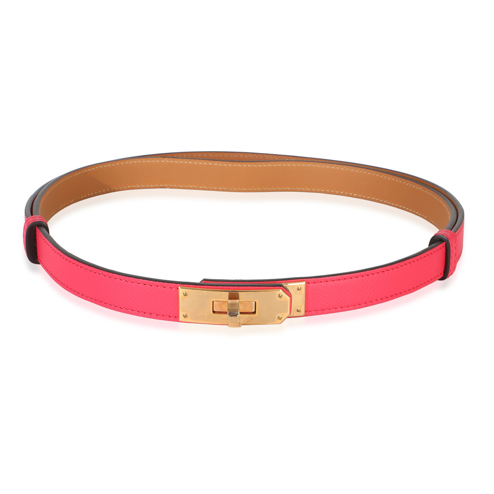 Hermès Rose Shocking Epsom Kelly 18 Belt RGHW